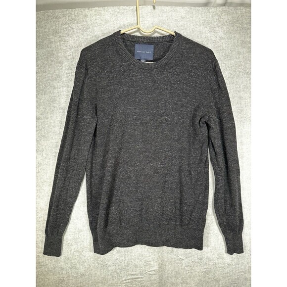 American Eagle Outfitters Other - American Eagle Men's Heather Gray Cotton Long Sleeve Crewneck Sweater Size Small